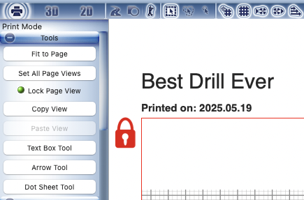 Locked Page in Print Mode